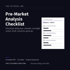 Pre-Market Analysis Checklist printable pages