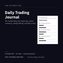 Daily Trading Journal printable worksheet pages